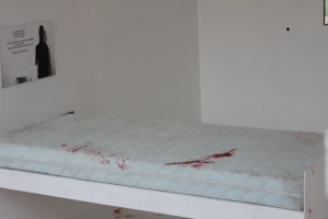 Blood on bed